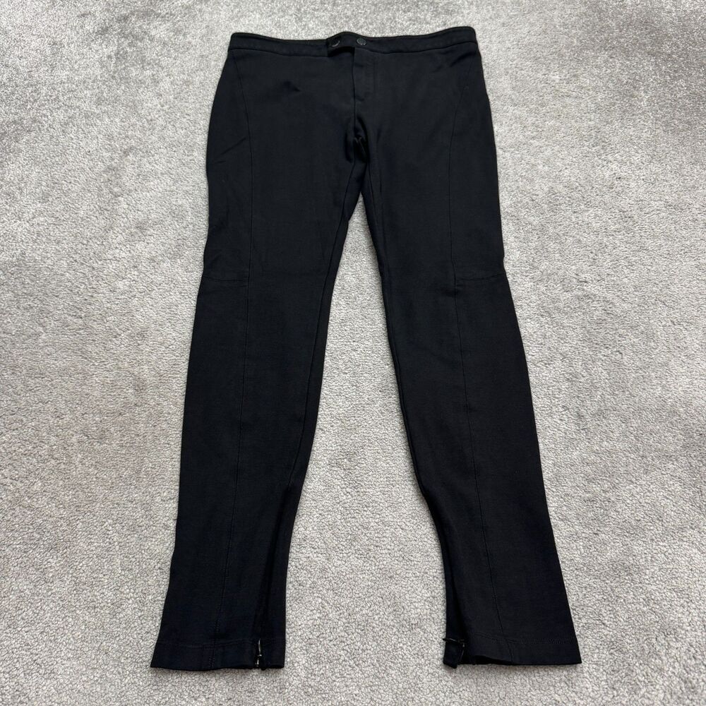 Vince Stretch Seamed Ankle Zip Skinny Equestrian Pants Womens 4 Medium Black